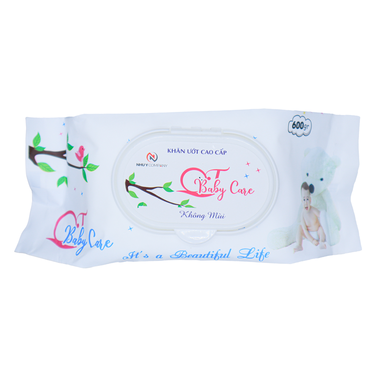Khăn ướt cao cấp QT Baby Care (600gr)