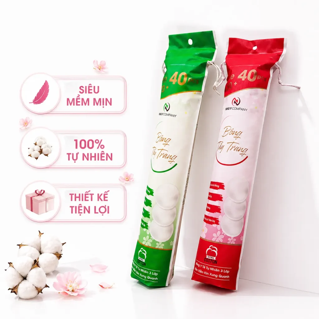 bông tẩy trang mềm mịn